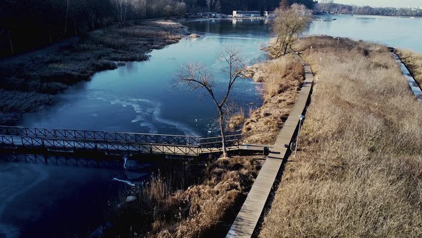 Doylida Beach. Holiday destination in Bialystok, Poland. Drone video.