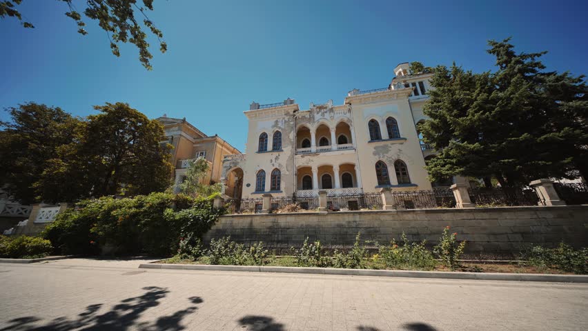 Old abandoned architecture of the city of Feodosia.