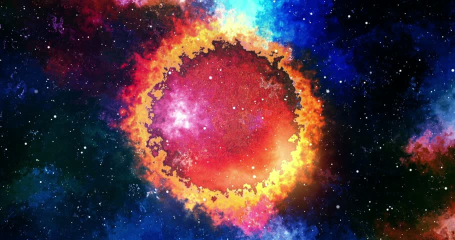 Stunning space view with stars and nebula, Space journey through star field and space nebulae into Proto-Planetary Systems in the Great Orion