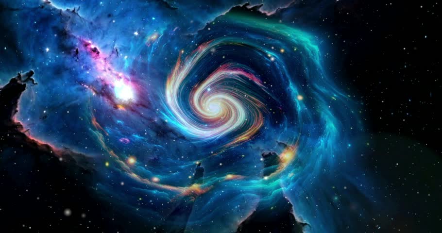 Stunning space view with stars and nebula, Space journey through star field and space nebulae into Proto-Planetary Systems in the Great Orion