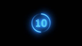 countdown 10 samoai 0 neon loading circle, animated rotating neon circle loading 4k. 10 Seconds Countdown Timer in Neon Style. - Powered by Shutterstock - Get 15% off with code: PIKWIZARD15