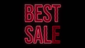 Best Sale Neon Text animation, cyberpunk promotional text for the video element  - Powered by Shutterstock - Get 15% off with code: PIKWIZARD15