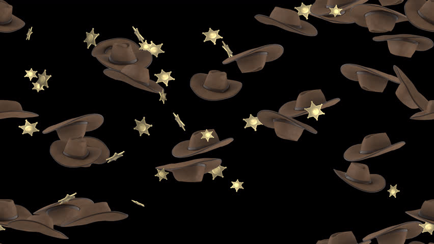 Cowboy hat Western Rodeo loop tile Swirl Background. This is a vintage USA loopable and tileable retro wallpaper