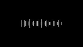 line audio wave visualization on a transparent background, audio waveform spectrum animation, line digital minimalist sound wave animation, Audio Equalizer Background Animation with alpha channel.	 - Powered by Shutterstock - Get 15% off with code: PIKWIZARD15