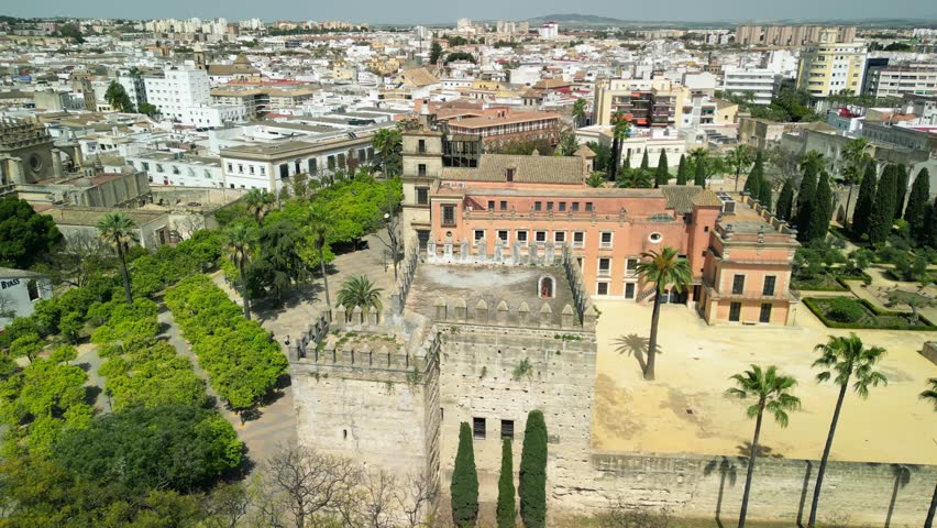 Aerial view of Jerez de la Frontera, Andalusia. Southern Spain