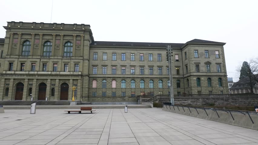 city university building zurich switzerland showcased exterior reflects historical academic swiss location panning shot center atmosphere identity relevance