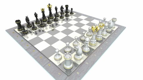 Chess board game animation