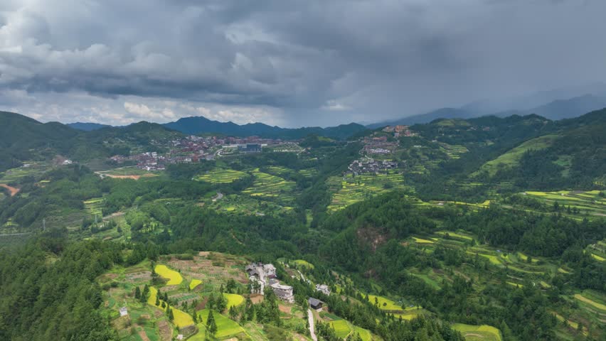 Time-lapse photography of the Miao village in Leishan County, Guizhou, China