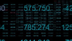 seamless numbers animation with a lot of small infographics. Many numbers change value up or down with data graphic overlay - Powered by Shutterstock - Get 15% off with code: PIKWIZARD15