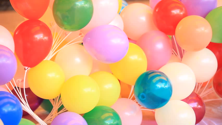 lots balloons prepared children's holiday Stock Footage Video (100% ...