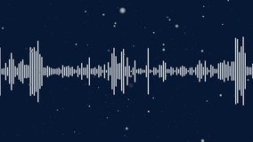 Abstract music sound wave or audio waveform Technology digital signal Audio spectrum. Sound waves meter. White audio waveform, isolated on black background. - Powered by Shutterstock - Get 15% off with code: PIKWIZARD15