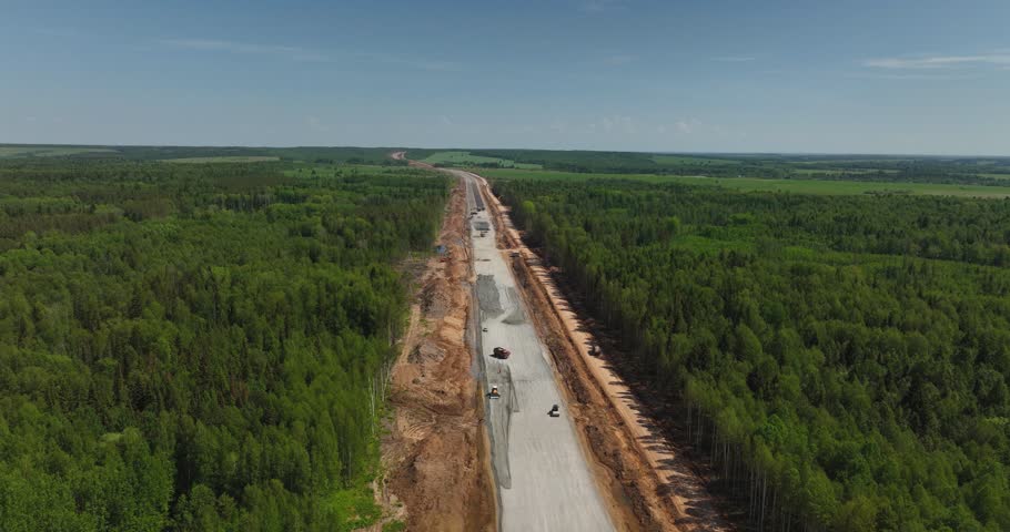Cold Recycling with Foamed Bitumen. Construction of a toll road, highway.