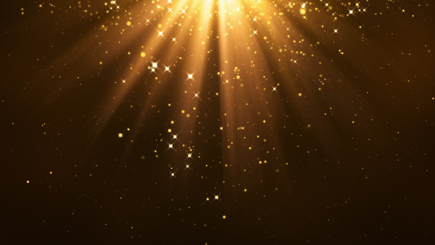 Beautiful Luxury golden flare light radius shimmering and sparkling, stardust particles falling, for Oscar award ceremony event, Digital Art, Modern background, motion design, Loopable, LED, 4K