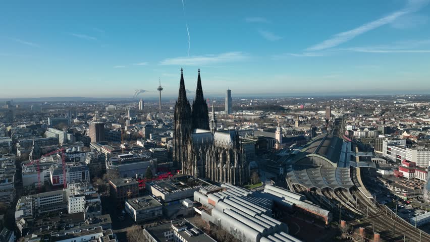 Aerial view of Cologne Skyline	