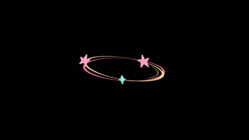Cartoon dizzy effect _stars move around and above the head_knockout_ looped with transparent background. stars icon animation.	