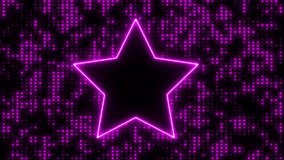 Abstract Dj Stars Party  Glowing Animation Background. Stars Shape Particle Motion Background. Abstract Bg Loop Animation. Glitter Neon Stars Moving Motion Background. stars neon glowin vj loop motion - Powered by Shutterstock - Get 15% off with code: PIKWIZARD15