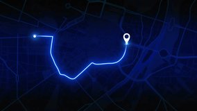 Alstadt GPS glow blue animation of the route no arrow
. 4K. 60FPS  - Powered by Shutterstock - Get 15% off with code: PIKWIZARD15