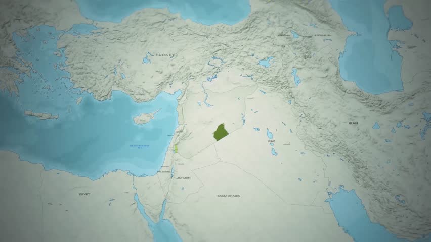 Map of Syria, Syria Arab republic. zoom, Middle East map. Cites of Syria. Middle East map: Iran, Lebanon, Egypt, Turkey, Israel, Iraq, Damascus. Animated map. Conflicts. Ahmed al-Sharaa