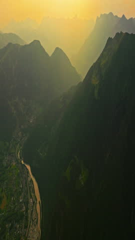 Drone view of Chamonix. Chamonix-Mont-Blanc is a resort town in France near the border with Switzerland and Italy. It is located at the foot of Mont Blanc, the highest peak in the Alps