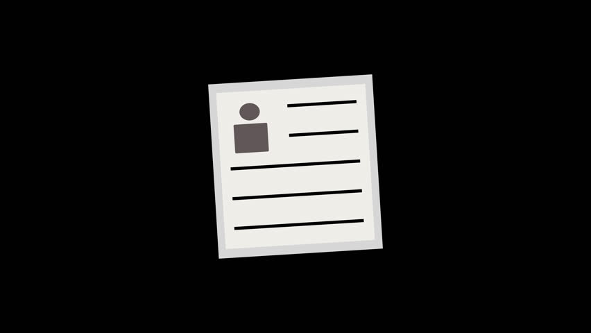 An animation of a Curriculum Vitae