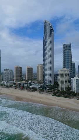 Drone shot of Goldcoast City Queensland, Australia