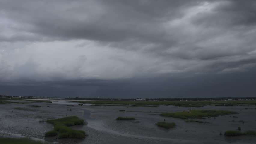 Timelapse clip of a brutal thunderstorm cold front rolling in on the Connecticut coastline over the summer.
