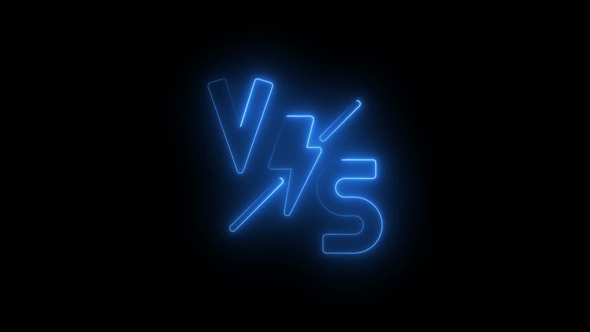 VS versus bars neon animated versus vs bars neon multiplayer co op team with smoky black background