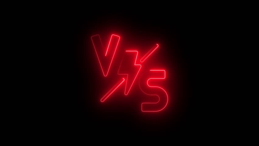 VS versus bars neon animated versus vs bars neon multiplayer co op team with smoky black background