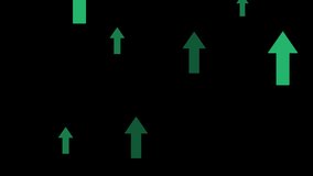Finance Upward Trend Arrows Animation Business Growth Market Rise, moving up, profit seamless loop motion graphic on a transparent background Alpha Channel, medium sizes - Powered by Shutterstock - Get 15% off with code: PIKWIZARD15