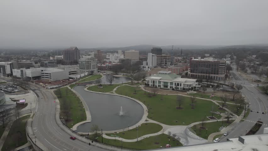 Drone shot of Huntsville, AL