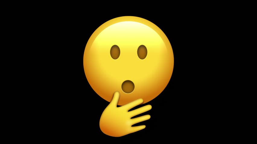 This expressive emoji features a yellow face with a hand covering the mouth, perfect for conveying surprise or secrecy in chats and messages