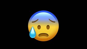 This anxious face emoji captures feelings of worry and uncertainty, perfect for expressing emotions in digital conversations and creative projects - Powered by Shutterstock - Get 15% off with code: PIKWIZARD15