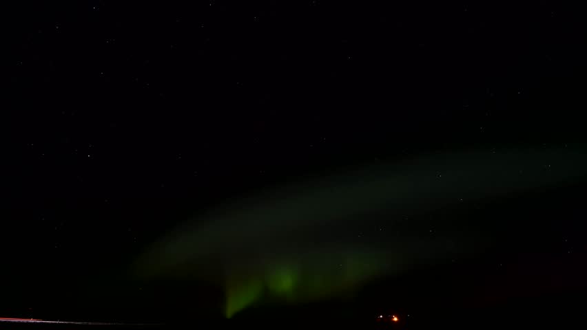 Northern lights in the Alberta foothills