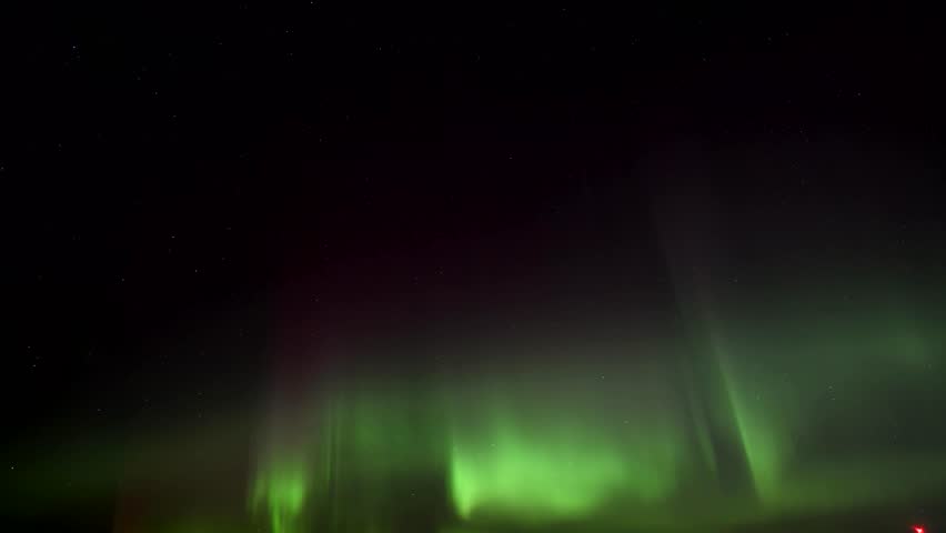 Northern lights in the Alberta foothills