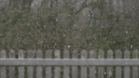 Snow Fall Fence - Shallow Depth of Field - Powered by Shutterstock - Get 15% off with code: PIKWIZARD15