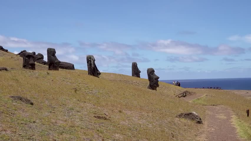 Easter island nature landscape footage