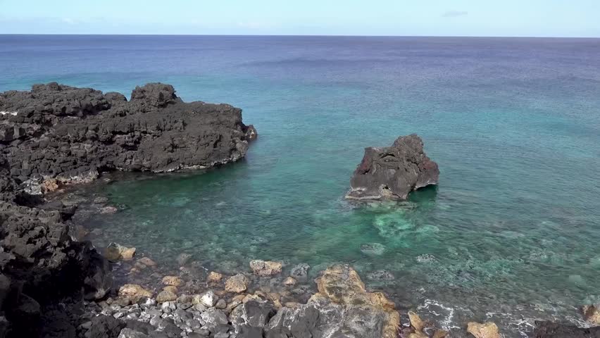 Easter island landscape view footage 