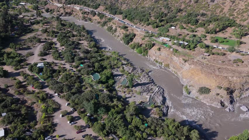 Pools in the Maipo River, El Toyo Road, El Sauce Campground, Chile