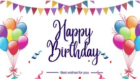 Birthday greeting with confetti, hats, perfect for festive occasions, celebrations, invitations, social media posts, greeting cards, digital marketing materials. Concept happy day. Happy Birthday - Powered by Shutterstock - Get 15% off with code: PIKWIZARD15