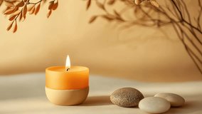 Calm and meditative animated wallpaper loop. Features a flickering candle flame, warm tones, and subtle breathing motion for a serene and relaxing background. - Powered by Shutterstock - Get 15% off with code: PIKWIZARD15