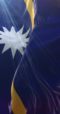 Flag of Nauru. 4K Vertical. Loop