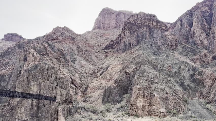 A Sheer Schist Wall of Rock in the Inner Gorge of the Grand Canyon Arizona