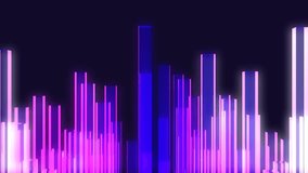 Retro futuristic infographic bars with glitch effects. Infinite loop animation - Powered by Shutterstock - Get 15% off with code: PIKWIZARD15