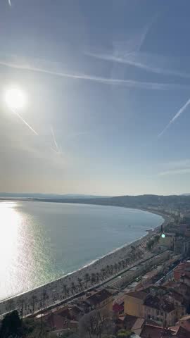 Mountaintop view of the city of Nice, France