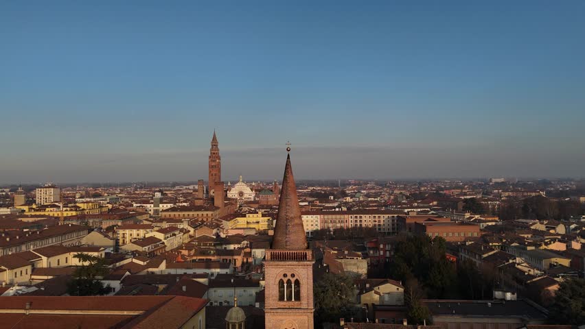 Aerial view capturing Cremona
