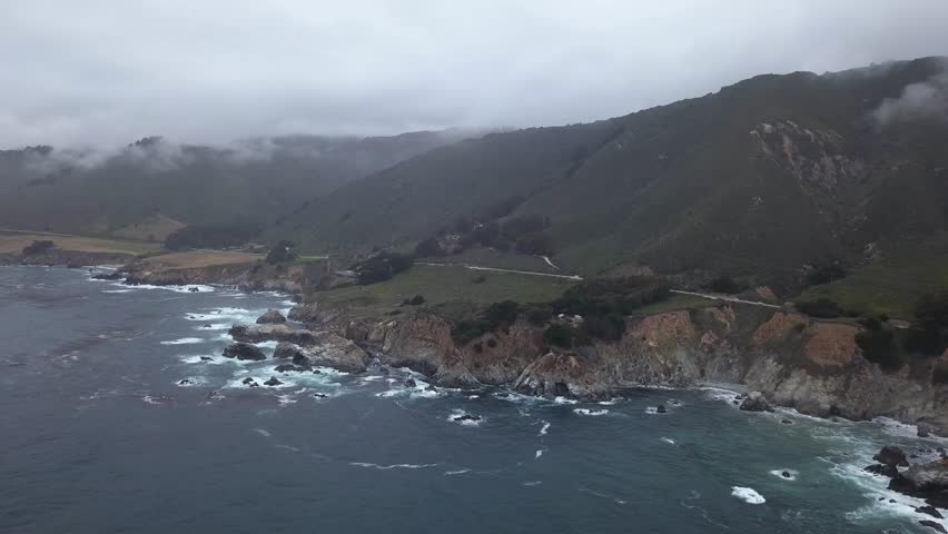 Big Sur 4K Aerial of June Gloom