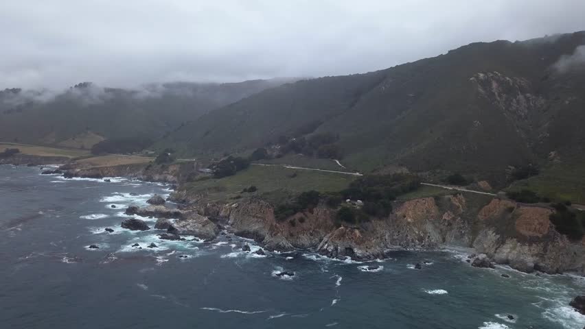 Big Sur 4K Aerial of June Gloom