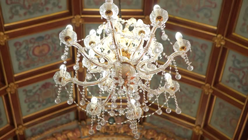 Elegant Church Lamp with Glass Details and Artistic Ceiling Designs in a Christian Church - Powered by Shutterstock - Get 15% off with code: PIKWIZARD15