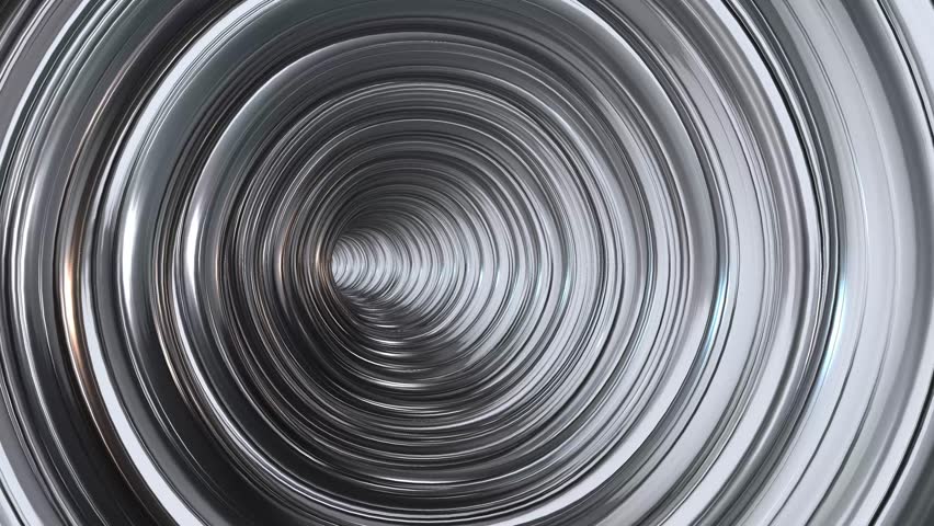 Abstract Metal Tunnel Looping 3D Video Futuristic Motion Background