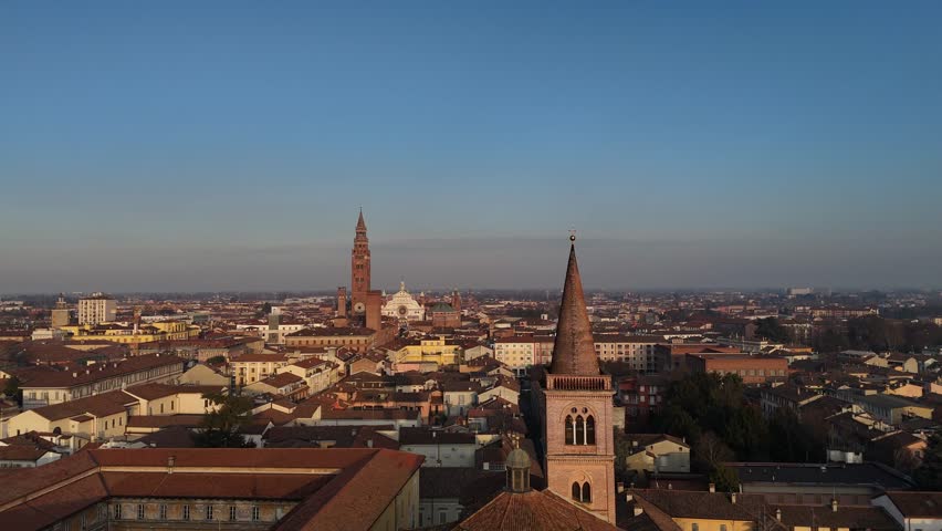 Aerial view capturing Cremona